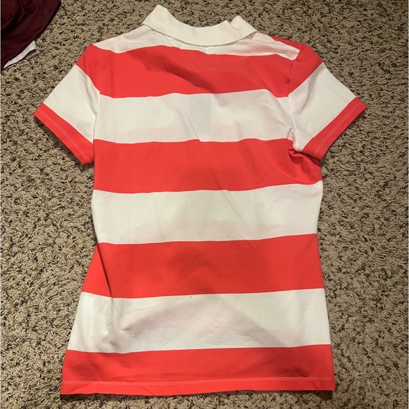 Tommy Hilfiger pink and white polo - Picture 3 of 3